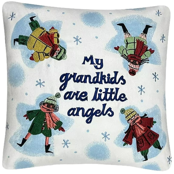 St Nicholas Square My Grandkids are Angels Mini Christmas Throw Pillow, Accent