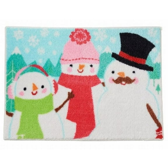 St Nicholas Square Snowman Pals Bath Rug 20x30 Skid Resistant Bath Mat