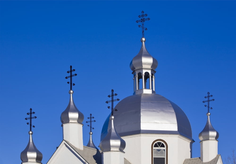 St Nicholas Ukrainian Orthodox Church Gonor Manitoba Canvas Art - Ken Gillespie Design Pics (16 x 11)