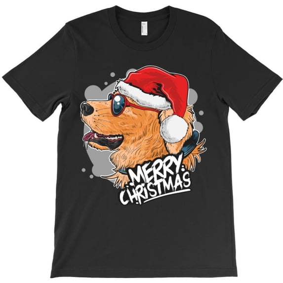 St. Nick Claus Dog Puppy Funny Cute Christmas Holiday Graphic T-Shirt G2764, Up to 5XL