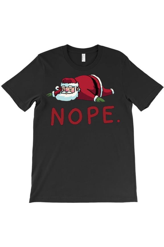 St. Nick Nope Funny Christmas Holiday Bah Humbug Graphic H2292 Unisex T-Shirt, Up to 5XL Available