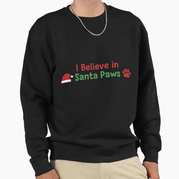 St. Nick Paw Funny Christmas Holiday Graphic Unisex Sweatshirt Retro Vintage Art - Trending Now G25029, Up to Size 5XL