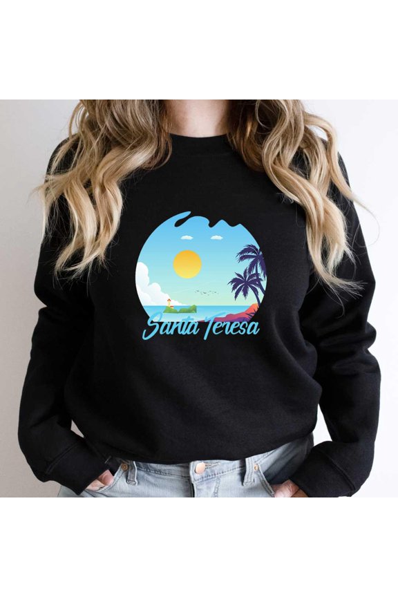 St. Nick Teresa Funny Holiday Location Graphic - Eco-friendly InkPerfect for Any Occasion SW4111 Unisex Sweatshirt, Up to Size 5XL