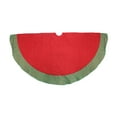 thumbnail image 1 of St. Nick's Choice 46.5" Red and Green Glittered Chevron Border Christmas Tree Skirt, 1 of 3