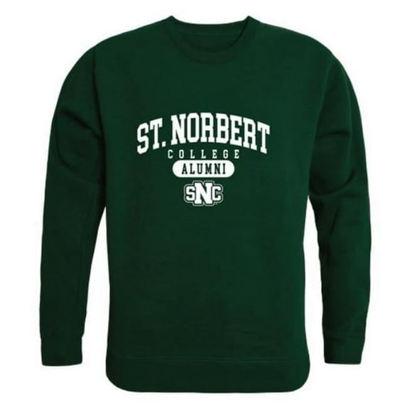 St. Norbert College Green Knights Alumni Fleece Pullover Crewneck Sweatshirt, Forest Green - 2XL