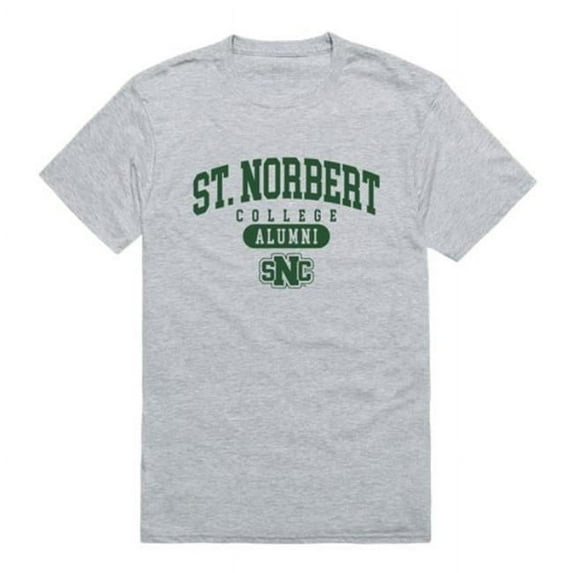 St. Norbert College Green Knights Alumni T-Shirt, Heather Grey - Medium