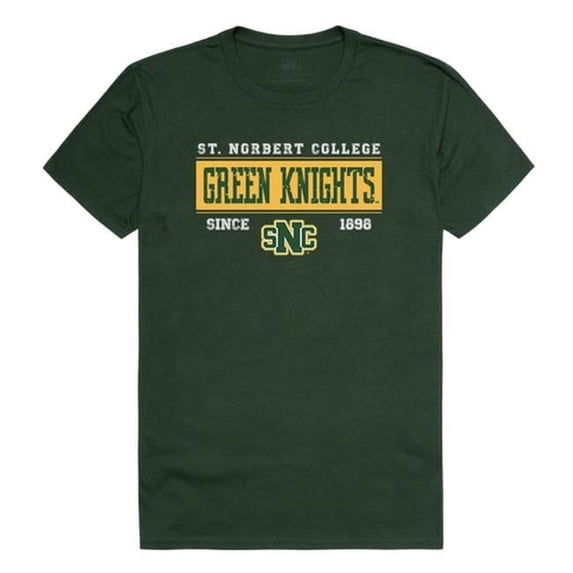 St. Norbert College Green Knights Established T-Shirt, Forest Green - Small