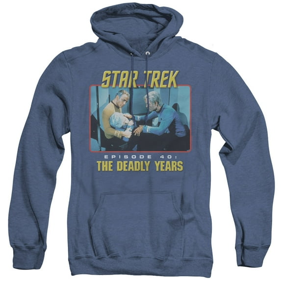 St Original Episode 40 Adult Heather Hoodie Sweatshirt Royal Blue