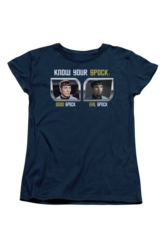 St Original Know Your Spock Women's T-Shirt Navy