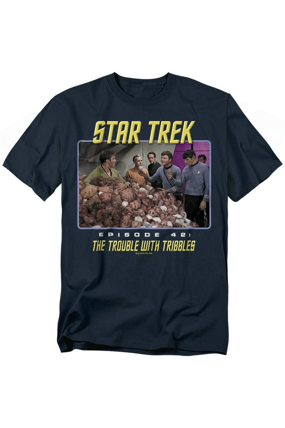 Men's The Trouble With Tribbles T-shirt X-Large Navy