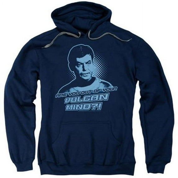St Original-Vulcan Mind - Adult Pull-Over Hoodie - Navy- Small