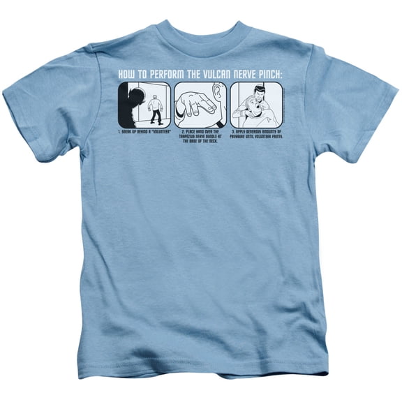 St:Original Vulcan Nerve Pinch Youth 18/1 T-Shirt Carolina Blue