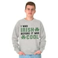 thumbnail image 1 of St Paddy Irish Before It Was Cool Unisex Plus Fleece Graphic Sweatshirt Brisco Brands 5X, 1 of 3