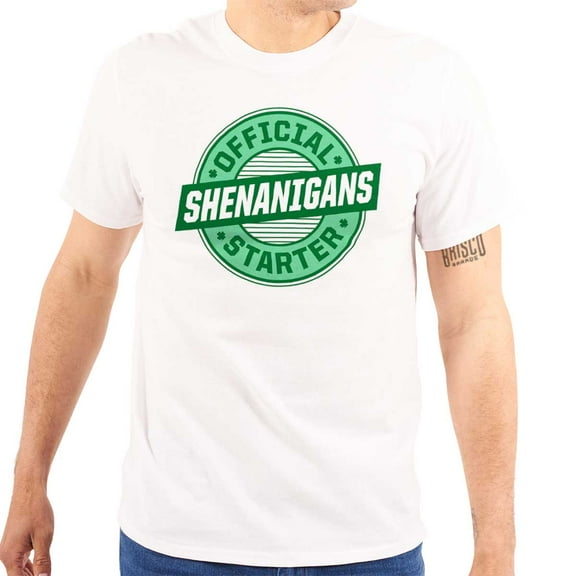 St Paddy Official Shenanigans Starter Men's Graphic T Shirt Tees Brisco Brands X
