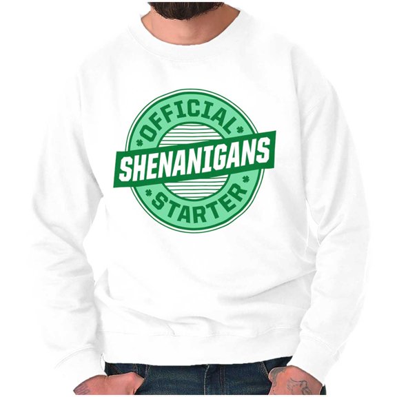 St Paddy Official Shenanigans Starter Sweatshirt for Men or Women Brisco Brands S