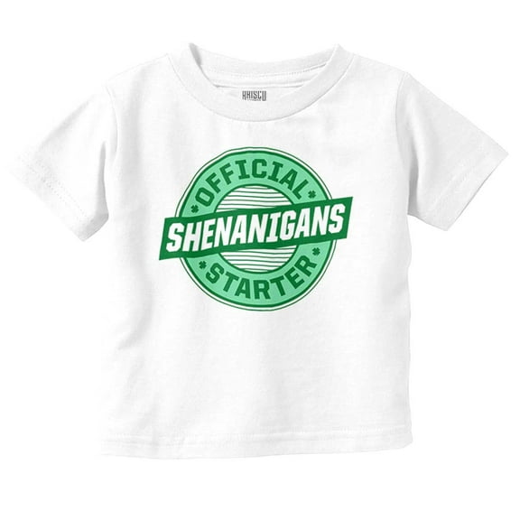St Paddy Official Shenanigans Starter Toddler Boy Girl T Shirt Infant Toddler Brisco Brands 2T