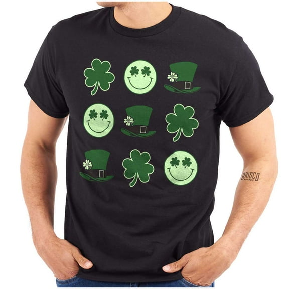 St Paddy's Clover Shamrock Leprechaun Men's Graphic T Shirt Tees Brisco Brands M