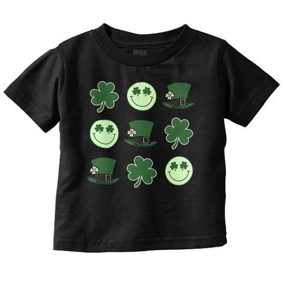 St Paddy's Clover Shamrock Leprechaun Toddler Boy Girl T Shirt Infant Toddler Brisco Brands 3T