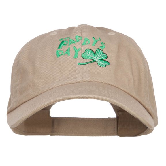 St. Paddy's Day Embroidered Low Cap - Khaki OSFM