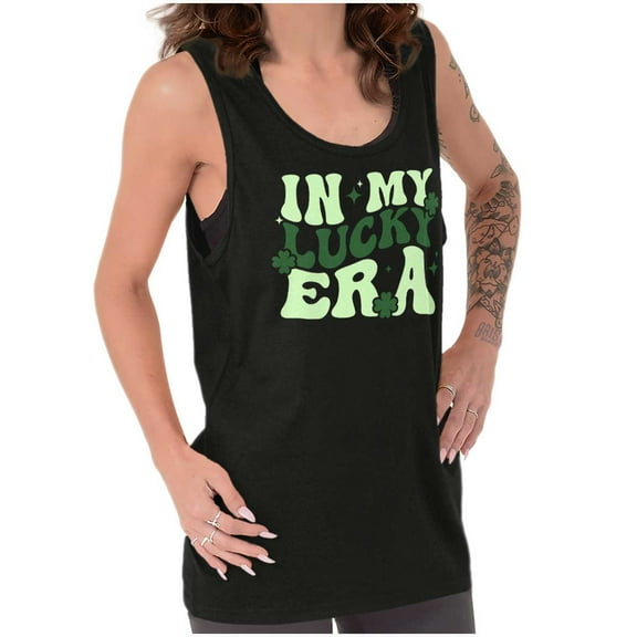 St Paddy's Day In My Lucky Era Tank Top Tee Shirt Women Brisco Brands S