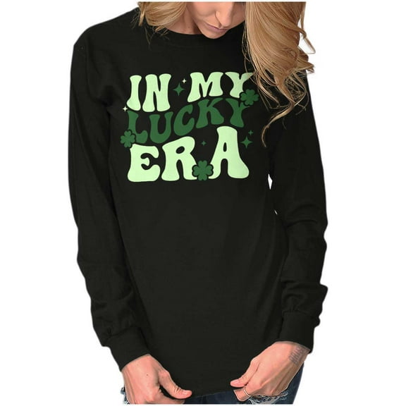 St Paddy's Day In My Lucky Era Women's Long Sleeve T Shirt Brisco Brands S