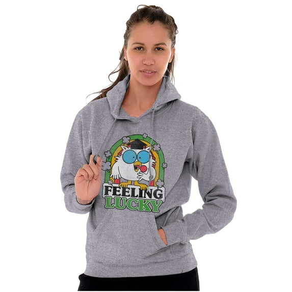 St Paddys Feeling Lucky Tootsie Owl Hoodie Sweatshirt Women Men Brisco Brands S