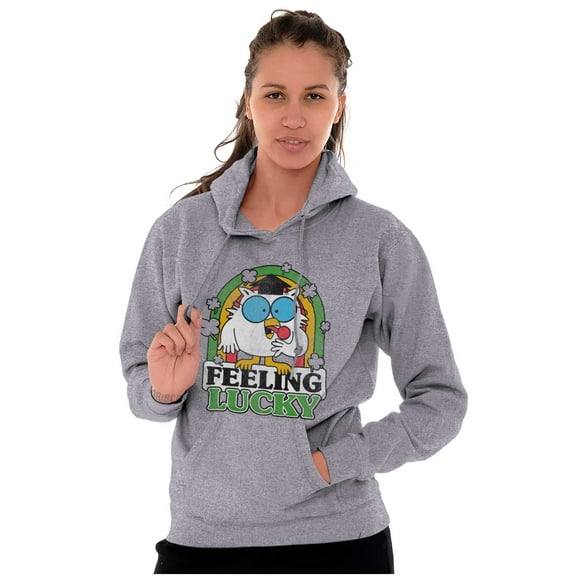 St Paddys Feeling Lucky Tootsie Owl Hoodie Sweatshirt Women Men Brisco Brands S