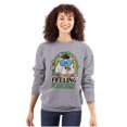 thumbnail image 1 of St Paddys Feeling Lucky Tootsie Owl Sweatshirt for Men or Women Brisco Brands S, 1 of 6
