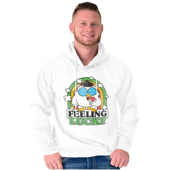 St Paddys Feeling Lucky Tootsie Owl Unisex Plus Fleece Graphic Hoodie Brisco Brands 4X