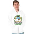 thumbnail image 1 of St Paddys Feeling Lucky Tootsie Owl Unisex Plus Size Zip Hoodie Brisco Brands 3X, 1 of 5