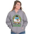 thumbnail image 1 of St Paddys Feeling Lucky Tootsie Owl Zip Up Hoodie Men's Women's Brisco Brands S, 1 of 6