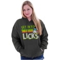 thumbnail image 1 of St Paddys Get In Your Licks Candy Owl Hoodie Sweatshirt Women Men Brisco Brands S, 1 of 6