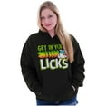thumbnail image 1 of St Paddys Get In Your Licks Candy Owl Hoodie Sweatshirt Women Men Brisco Brands S, 1 of 6