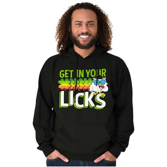 St Paddys Get In Your Licks Candy Owl Unisex Plus Size Hoodie Brisco Brands 2X