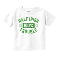 thumbnail image 1 of St Paddys Half Irish 100% Trouble Toddler Boy Girl T Shirt Infant Toddler Brisco Brands 18M, 1 of 6