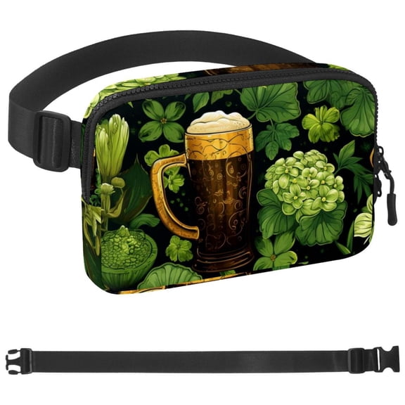 St. Parikh's Day Crossbody Fanny Pack for Men&Women, Large Waist Bag & Hip Bum Bag with Adjustable Strap for Outdoors Workout Traveling Casual Running Hiking Cycling