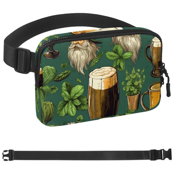 St. Parikh's Day Fanny Pack for Women Men - Waist bag with Pockets, Gifts for Enjoy Sports Traveling Workout Casual Hands-Free crossbody bags Fits Phone