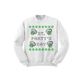 thumbnail image 1 of St. Party's Day St. Patrick's Day Sweatshirt 2X-Large White, 1 of 1