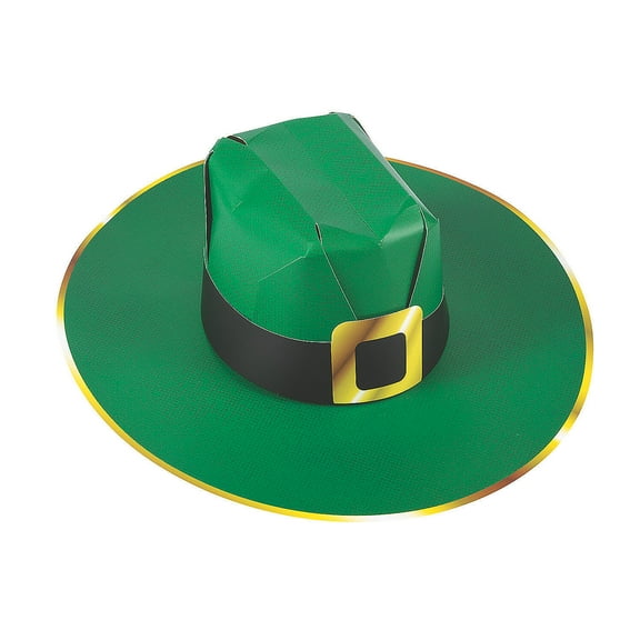 St. Pat'S Cardboard Cowboy Hats - Party Wear - 12 Pieces