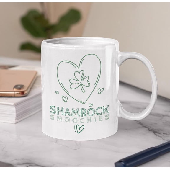St PatriC1KS Day Mug, IriS1H Coffee Mug, R Mug, Saint Patrick's Day Gif, S1HAmR1OCk Clover, Lucky Pot of Gold Mug, Saint Patrick Day, 1413