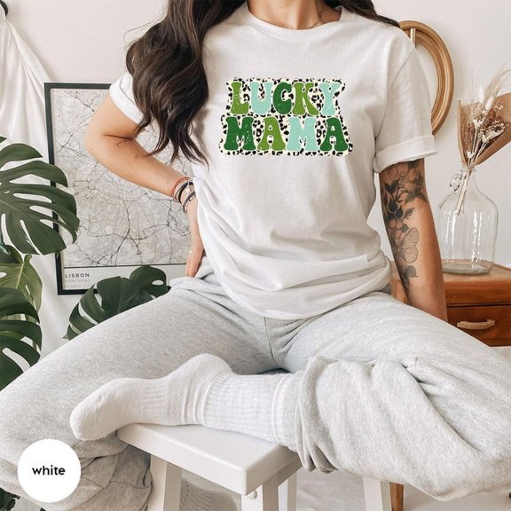 St PatriC1KS Day T-S1Hirt, St Patrick Crewneck Sweahirt, Mother S1Hirt, Gif for Mom, Mama T1EE, St Patrick Day Gif, S1Hir for WoM1en