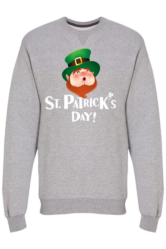 St Patrick Day Cool Leprechaun Sweatshirt Men -Image by Shutterstock, Male XX-Large
