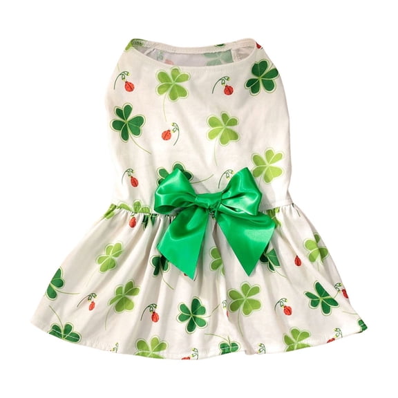 St Patrick Day Dog and Cats Dresses Pet Holiday Outfits Well for Dog and Cats Parties Holiday Celebrations and Photo Opportunities