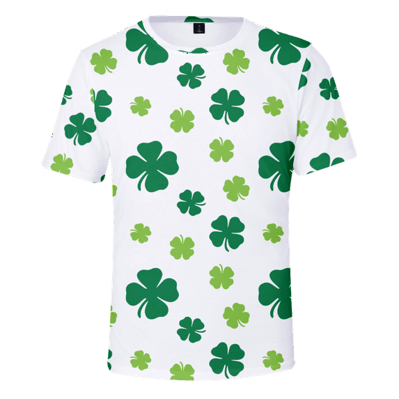 St Patrick Day Family Tshirt Exquisite Breathable Art Print Shirt for Friends for Dating and Travel
