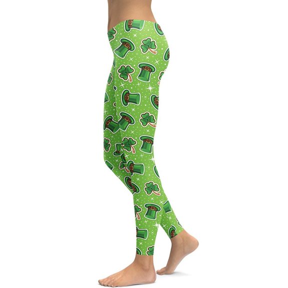 St. Patrick Day Pattern Leggings Size: XS for Women | FIERCEPULSE