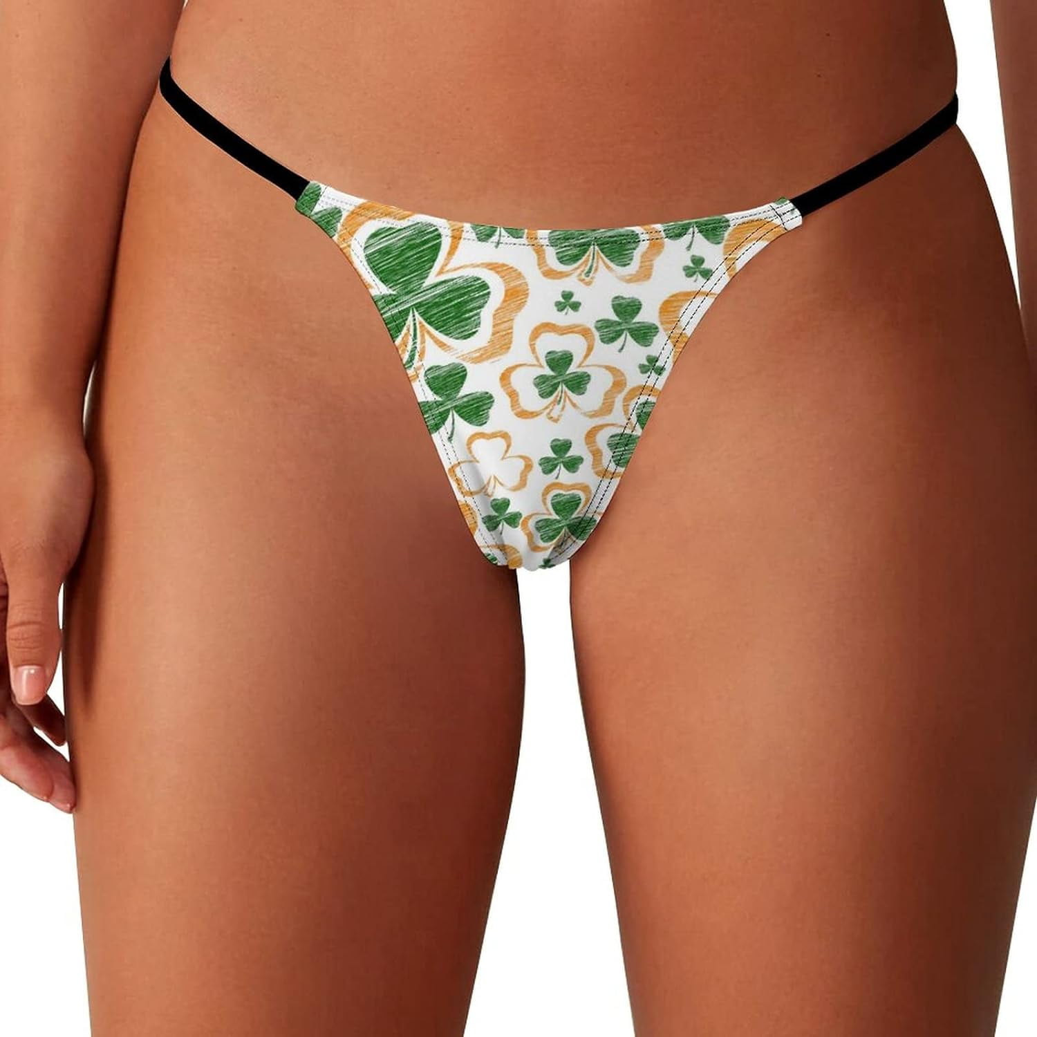 Fawabriyj World's Shortest ST.Patrick's Day Paraed Women's Thongs G String  Sexy Cheeky Panties Funny Graphic Strappy Body Harness Underwear S :  : Clothing, Shoes & Accessories