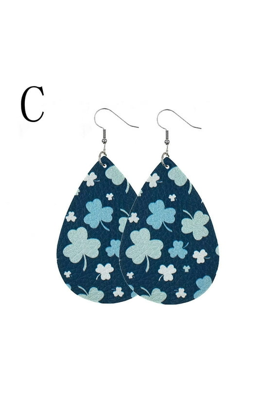 St Patrick Earrings Green Drop Earrings, Usavan Holiday Jewelry Gift for Women, PU Material Dangle Earrings for Birthday Party Wedding Anniversary