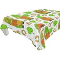thumbnail image 1 of St Patrick Gnomes Shamrock Tablecloth Rectangle Colorful Table Cloth Large Square Table Cover for Dining Kitchen Party 60"x108" Decor Gift, 1 of 7