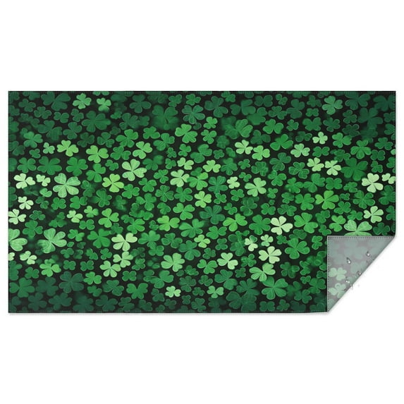St Patrick Green Leaves Tablecloths Water Resistant Polyester Fabric Table Cloth for Kitchen Dining Holiday Dinner Stain-Resistant Table Covers Rectangle 60x102 Inch Heavy Weight Tabletop Cover