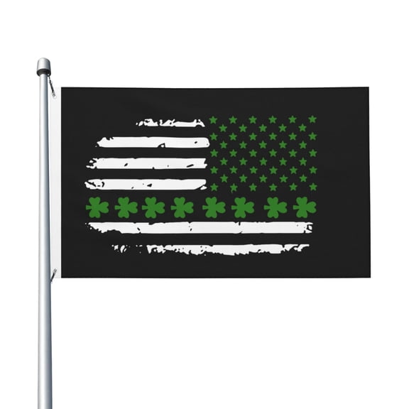St. Patrick'S Day Big Irish America Flag Flag Flag 3x5ft Double-Sided Printing Indoor/Outdoor Decorative Banner National Flag